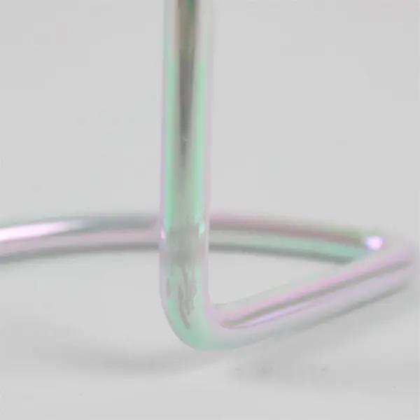 Iridescent Finish Metal Hanukkah Menorah 10.5" FLAWED