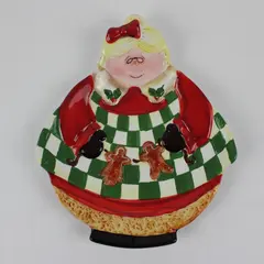 Certified International Becca Barton Mrs. Claus Hand-Painted Ceramic Plate 9.5"