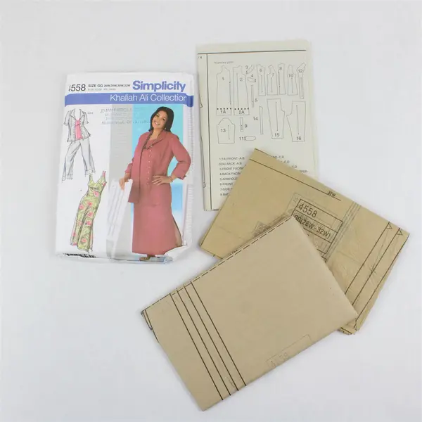 Lot of 2 Simplicity Patterns Khaliah Ali Collection Women's Clothes Sz GG UNCUT