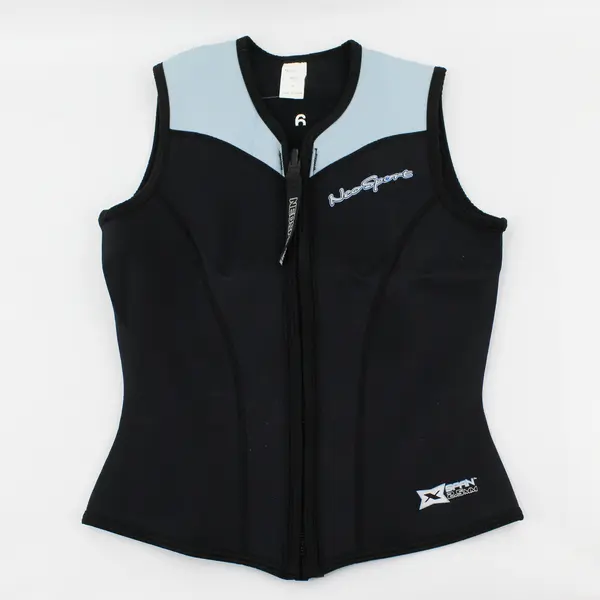 NeoSport Women's Size 6 Neoprene Black& Blue 2.5mm Wetsuit Swim Watersport Vest