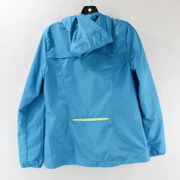 Free Country Women’s S Deep Sky Blue Wind Breaker Hooded Zip Up Jacket - Flawed
