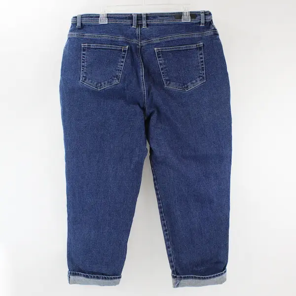 Vtg 90's Gloria Vanderbilt Women's 18W Short Dark Wash Straight Leg Denim Jeans