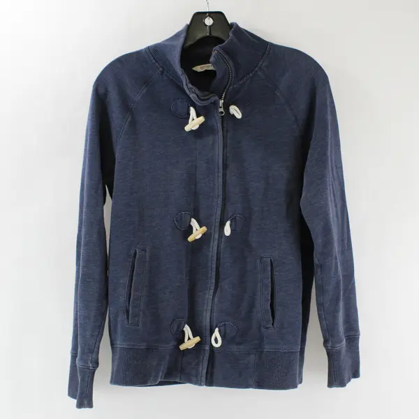 Old Navy Women's Medium Blue Full Zip/Toggle Front Sweater