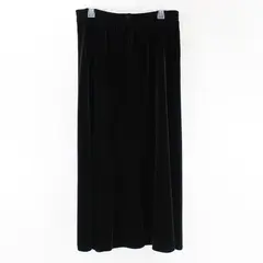 Vintage 90's Cynthia Maxx Women's Large Black Velvet Elastic Waist Maxi Skirt