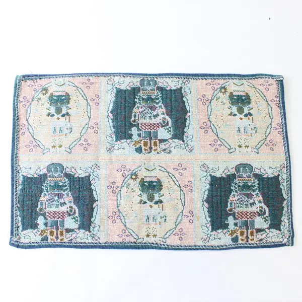 Set of 4 Christmas House Nutcracker Tapestry Cloth Placemats 13x19