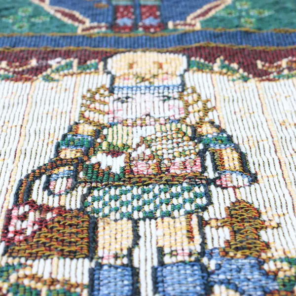 Set of 4 Christmas House Nutcracker Tapestry Cloth Placemats 13x19