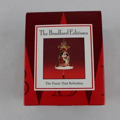The Bradford Editions Coca-Cola "The Pause That Refreshes" Christmas Ornament 