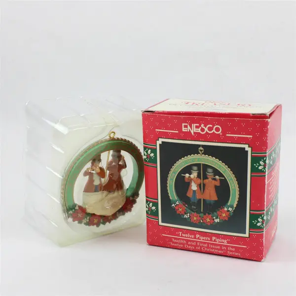 Vtg 1990 Enesco Pipers Piping Ornament 12 Days of Christmas Series