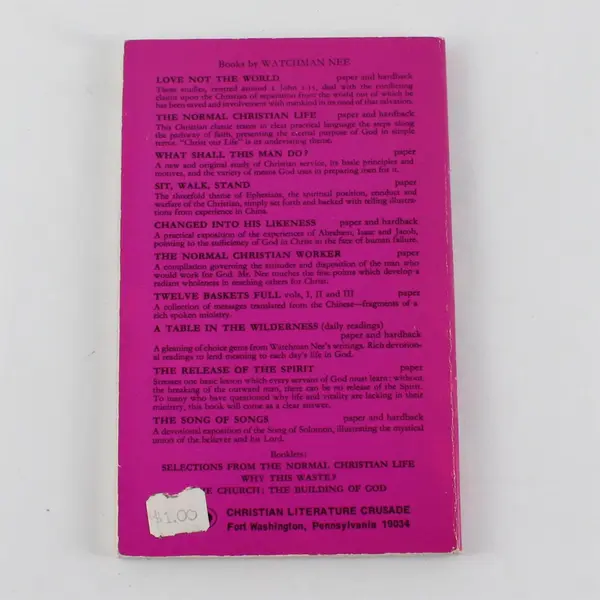 Love Not the World Paperback Watchman Nee 1968