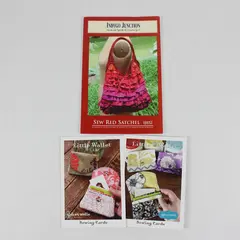 Lot of 3 Valori Wells Little Wallet Indygo Junction Sew Red Satchel Patterns