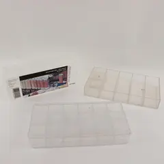 Lot of 3 Clear Plastic Sewing Thread Organizer Boxes 1 Gutermann Branded