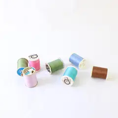 Lot of 7 Mixed Brand Sewing Thread Spools Assorted Colors Pre-Owned
