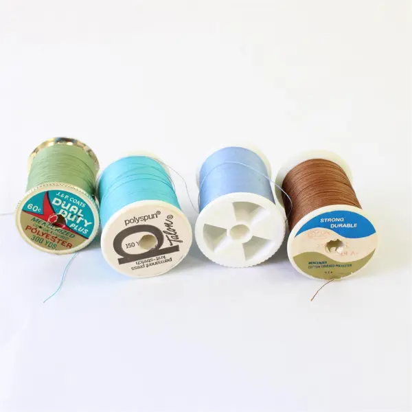 Lot of 7 Mixed Brand Sewing Thread Spools Assorted Colors Pre-Owned