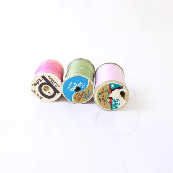 Lot of 7 Mixed Brand Sewing Thread Spools Assorted Colors Pre-Owned