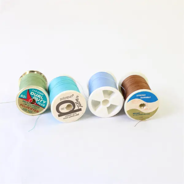 Lot of 7 Mixed Brand Sewing Thread Spools Assorted Colors Pre-Owned