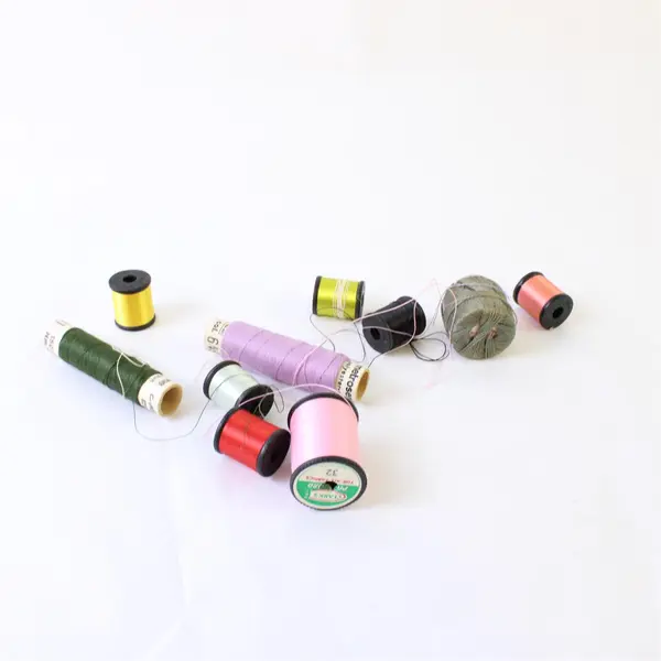 Mixed Lot of 10 Small Sewing Thread Items Assorted Colors Used