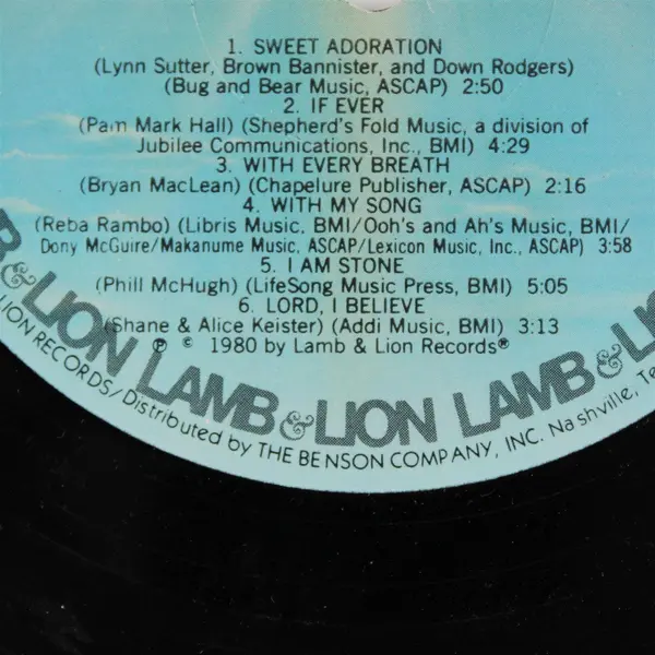 Debby Boone With My Song  12"Vinyl Record