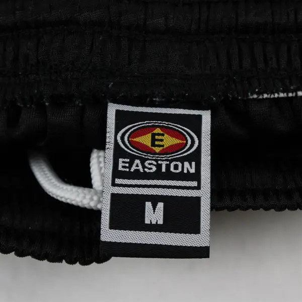Vintage Easton Men's M Mesh Black Athletic Gym Shorts w/ Pockets and Drawstring