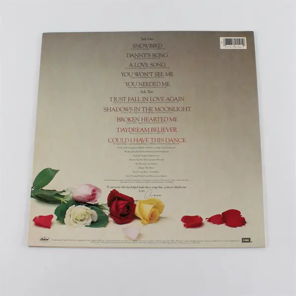 Anne Murray's Greatest Hits 12in LP Vinyl Record Used