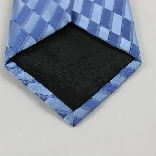 Perry Ellis Portfolio Men's 100% Silk Blue Geometric Tie