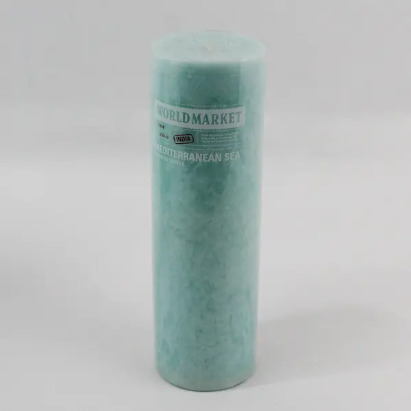 Lot of 3 World Market Mediterranean Sea Scented Pillar Candles 3" 6" and 9"