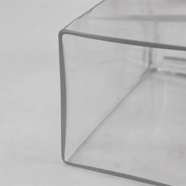 Clear Glass Square Freestanding Flower Vase 8 in Decorative