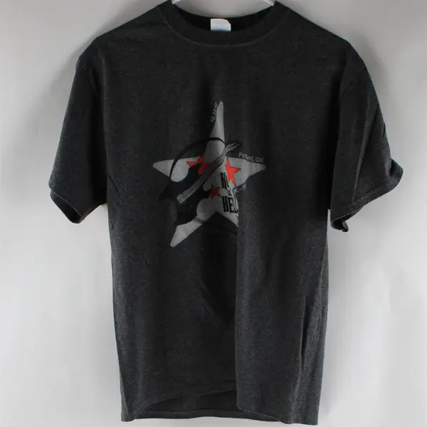 Port & Company Men's Size M Gray RUN TO HELL Graphic Tee Portland OR