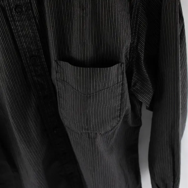 Dockers Black Gold/White Striped Button Down Long Sleeve Shirt Men's Size Medium