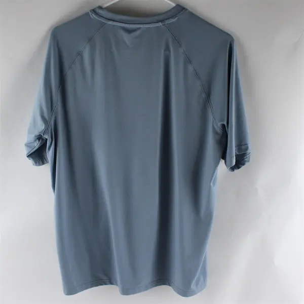 Glacier Men's Size Medium Performance T-Shirt Blue Athletic Polyester Spandex 