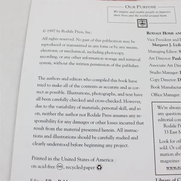 Vintage The Quilters Ultimate Visual Guide: From A to Z S/C Book 1997 Rodale 