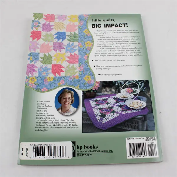 Fat Quarter Small Quilts Darlene Zimmerman 25 Projects 2005 Softcover