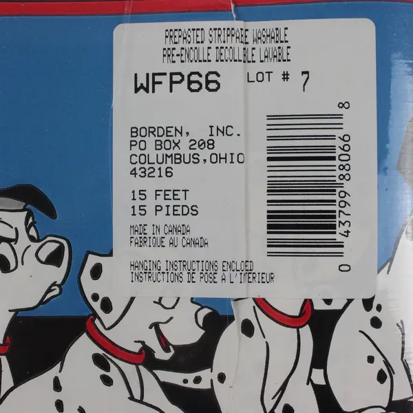 Borden Disney 101 Dalmatians Prepasted Decorative Border 5 yd x 6.83 in NEW