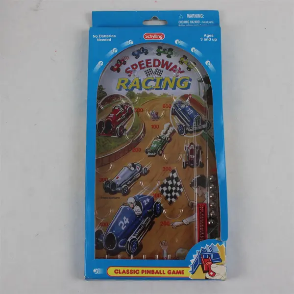 Schylling Racecar Themed Classic Pinball Game 2002 NEW