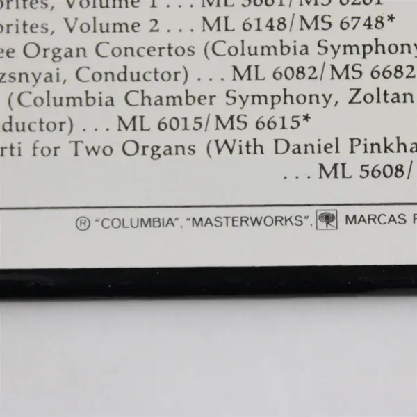 E. Power Biggs Plays Mozart on the Mozart Organ at Haarlem 12" Vinyl Record