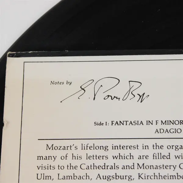 E. Power Biggs Plays Mozart on the Mozart Organ at Haarlem 12" Vinyl Record