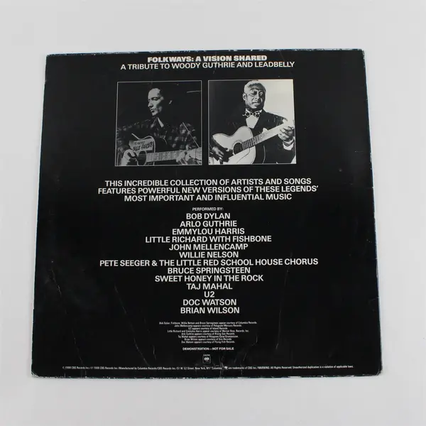 Folkways Various Artists A Vision Shared Woody Guthrie Leadbelly 12" Vinyl LP