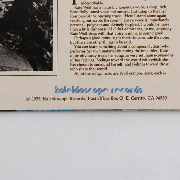 Kate Wolf - Safe At Anchor -12" Vinyl Record