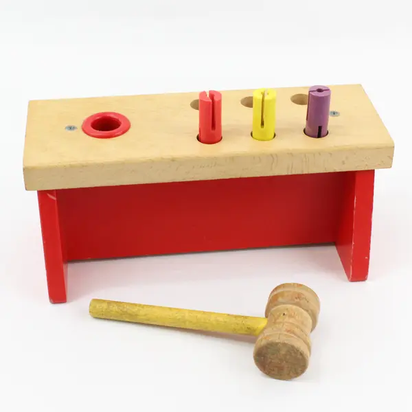 Vintage Brio Knock Out Bench With Hammer Sweden