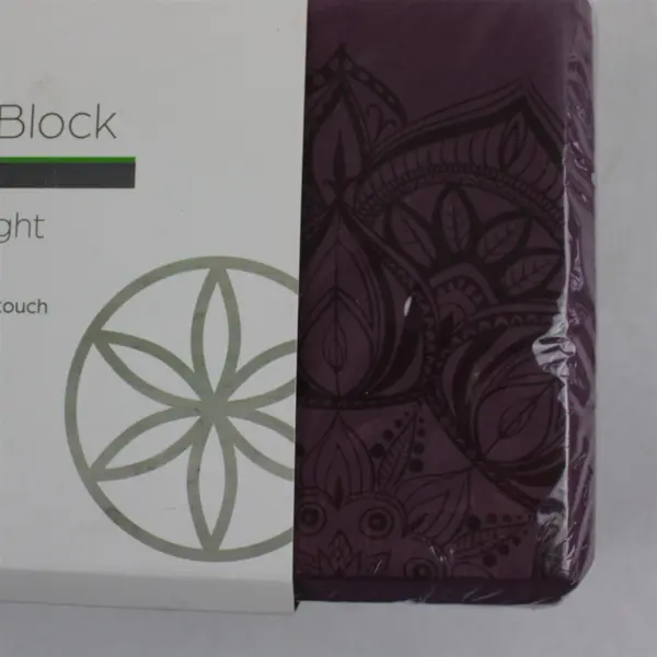 Gaiam Yoga Block Purple w/ Designs Lightweight 9x6x4 inches - New