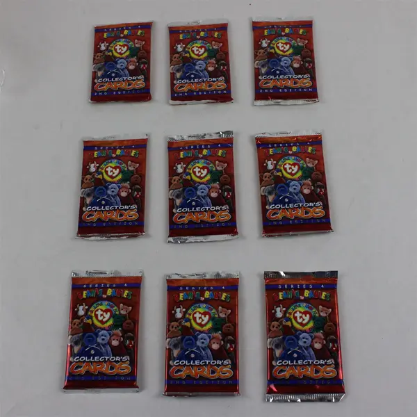Lot of 9 1999 TY Beanie Babies Collector's Cards Series 4 - 2nd Edition, Sealed