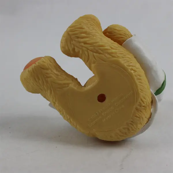 Vintage 1998 Enesco Cherished Teddy 3" Nicki The Number Bear Plastic Squeak Toy