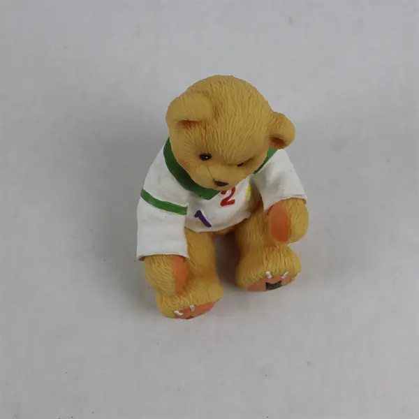 Vintage 1998 Enesco Cherished Teddy 3" Nicki The Number Bear Plastic Squeak Toy