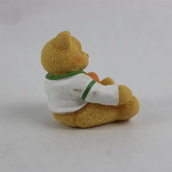 Vintage 1998 Enesco Cherished Teddy 3" Nicki The Number Bear Plastic Squeak Toy