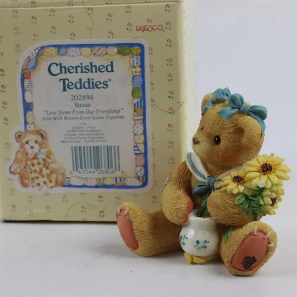 Enesco Cherished Teddies 1996 Susan Love Stems From Our Friendship 202894 w/ Box