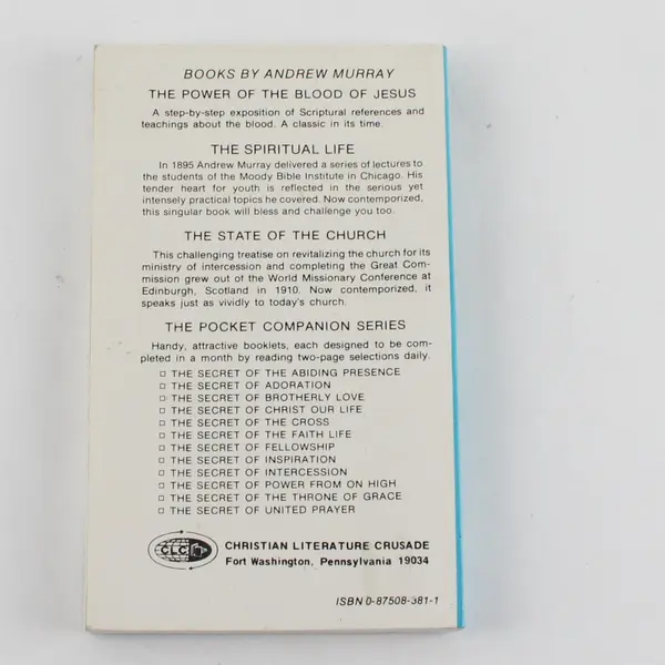 Vintage The Power of the Blood of Jesus by Andrew Murray 1984 Paperback Good