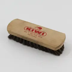 Vintage KIWI Branded 100% Horsehair Brush for Shoe Polishing, 7.10" Long 