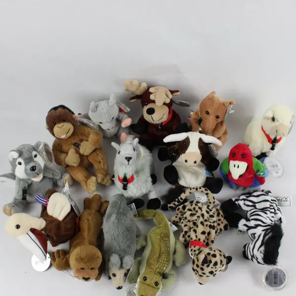 Vintage Lot of 15 Coca Cola Bean Bag Animal Plush Toys