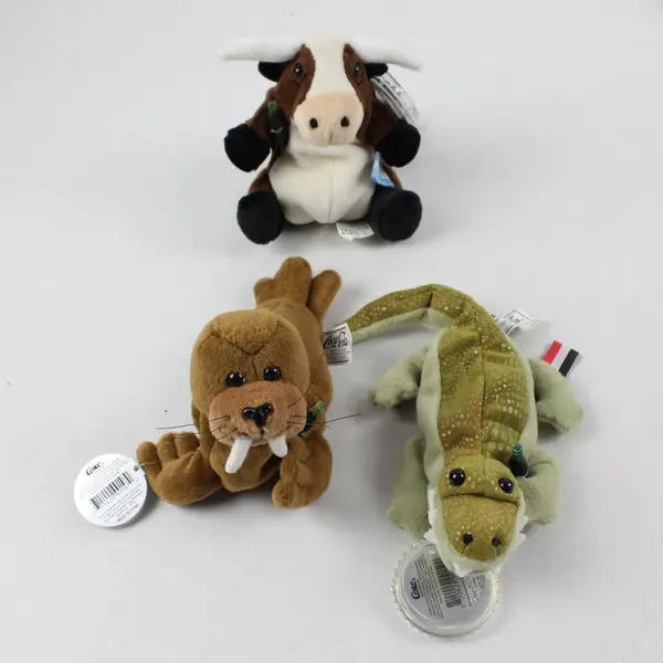 Vintage Lot of 15 Coca Cola Bean Bag Animal Plush Toys