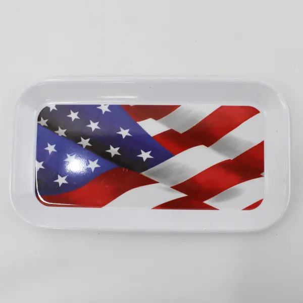 Lot of 5 Patriotic Items: Glitter Balls, Tissue, Napkins, Tray, 2 Coasters