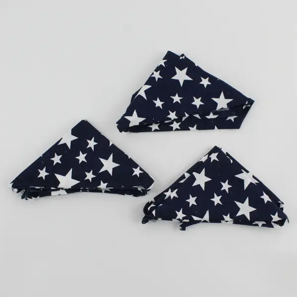 Cottage Style 5-Piece Patriotic Star Oven Mitt Heat Pad Napkin Set